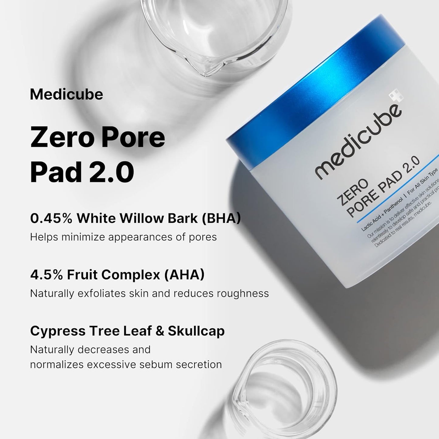 Medicube Zero Pore Pads 2.0 | 70 sheets | AHA+BHA pore + acne care