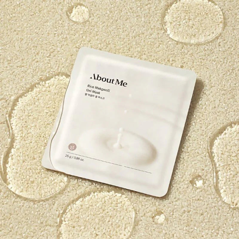 Rice Makgeolli Gel Mask - Hydrating Face Mask with Fermented Rice Wine for Smooth, Bright Skin, Vegan (5 Sheets)