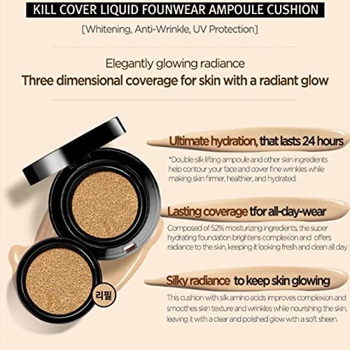 CLIO Kill Cover Ampoule Cushion SPF50+ PA+++ 15g + Refill 15g