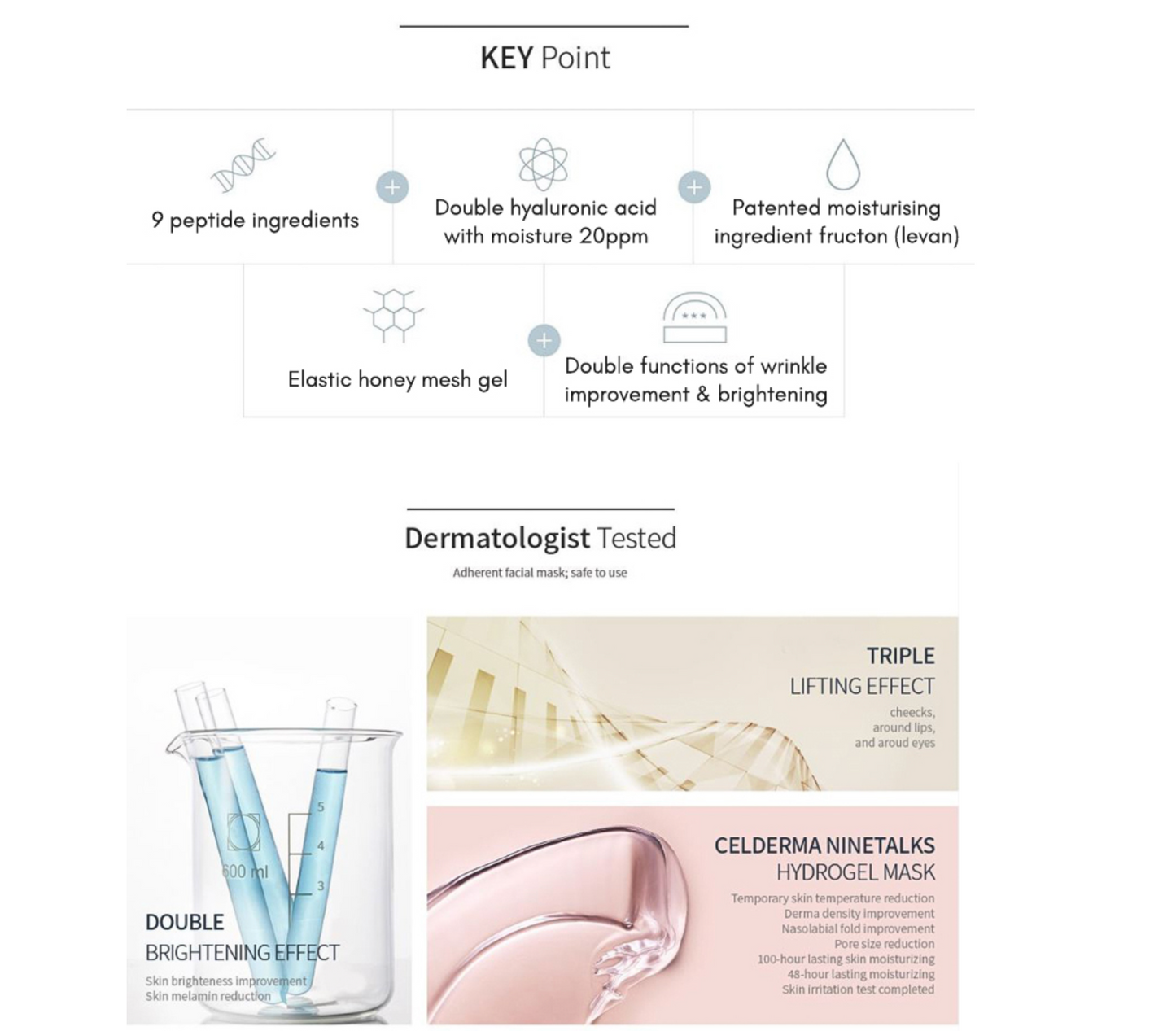 Celderma Ninetalks Hydrogel Facial Mask (30g*4)