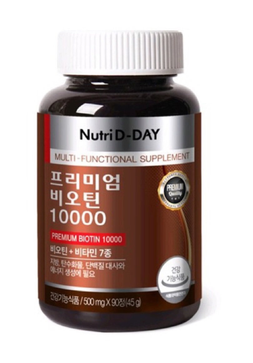 [Nutri D-Day] Premium Biotin 10000 (500 mg × 90 tablets) 45g /+ 7 kinds of vitamins / 3months