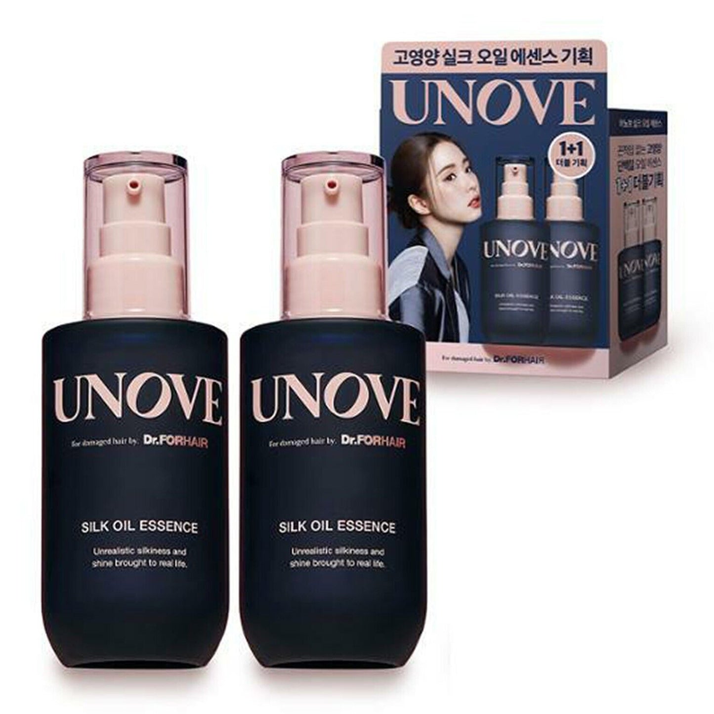 UNOVE Silk Oil Essence 70ml +70ml Double Set