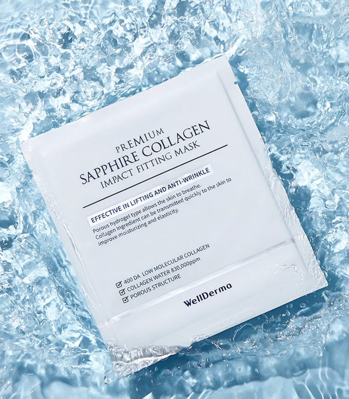 WellDerma Premium Sapphire Collagen Impact Fitting Mask