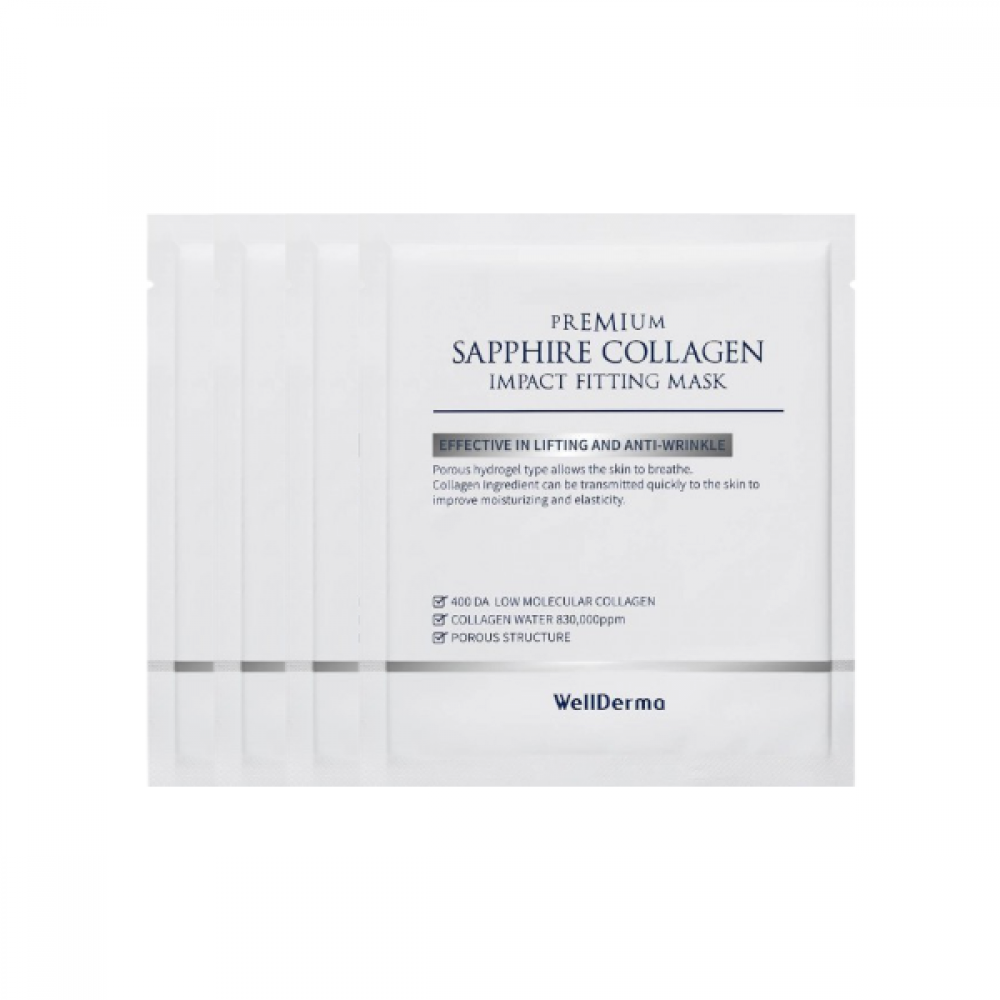 WellDerma Premium Sapphire Collagen Impact Fitting Mask